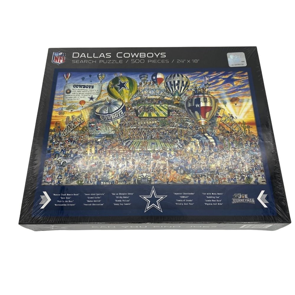 Find Joe Journeyman Dallas Cowboys Jigsaw Puzzle 500 Pieces New 24" x 18"